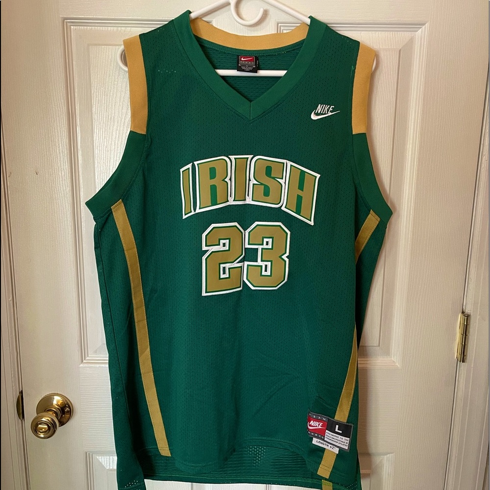 OFFER! LeBron James Large Nike HS Saint Vincent Saint Mary’s Irish Jersey NBA